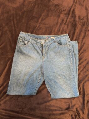 Style & Co.  Boot Cut Jeans in Classic Blue With Rear Pocket Design